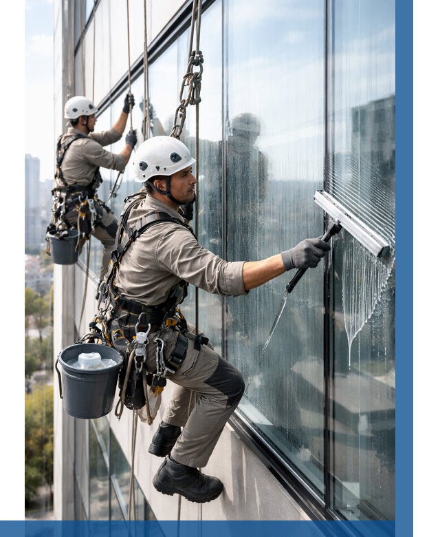 Мойка окон альпинистами в Костроме от 4594 р. | ВЫСОТНИК-Кст