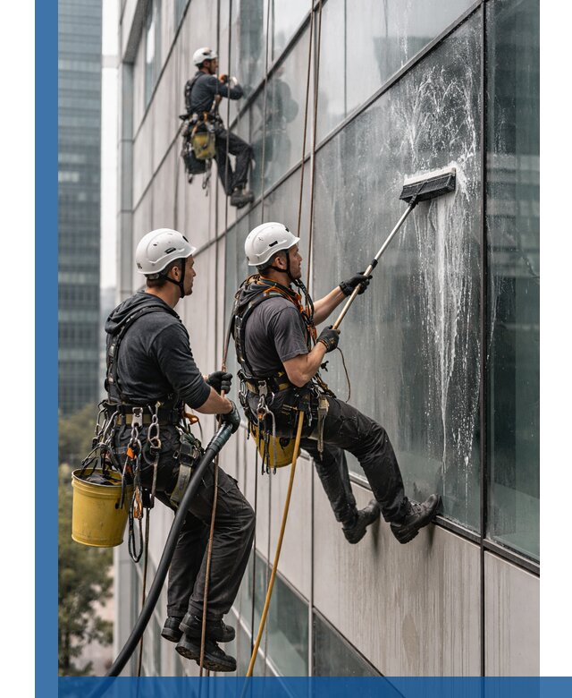 Профессиональная высотная мойка фасадов зданий в Костроме