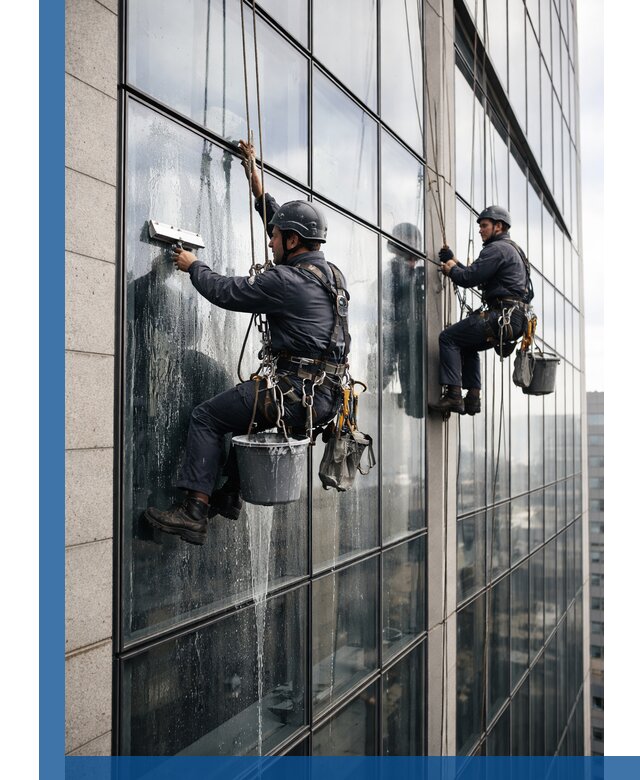 Профессиональная мойка стеклянных фасадов зданий в Костроме