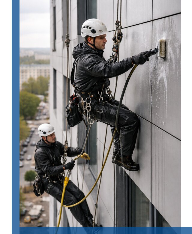 Профессиональная мойка фасада из композита в Костроме