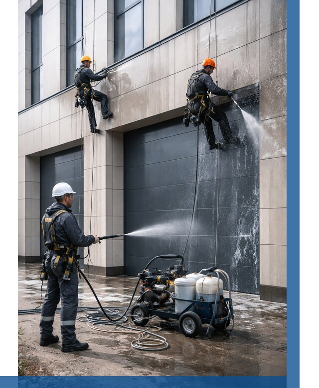 Послестроительная мойка фасада в Костроме от 306 р. | ВЫСОТНИК-Кст