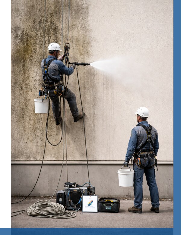 Очистка фасада от плесени в Костроме от 306 р. | ВЫСОТНИК-Кст