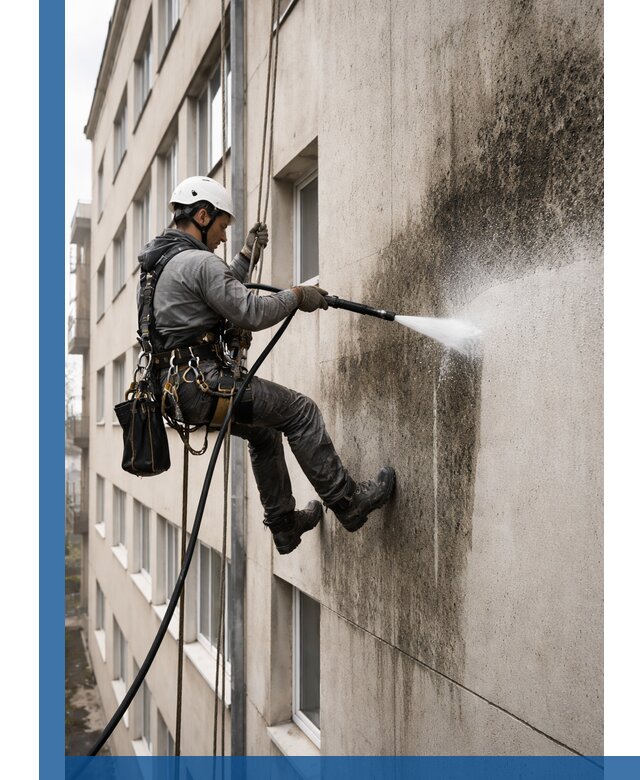 Профессиональная очистка фасадов от плесени в Костроме