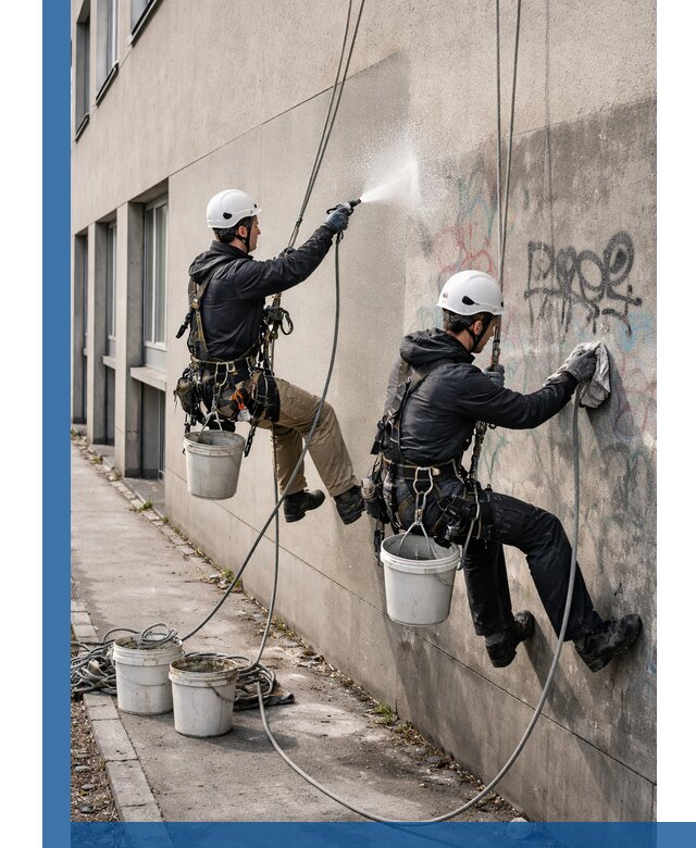 Антиграффити покрытие фасада с защитой от надписей в Костроме