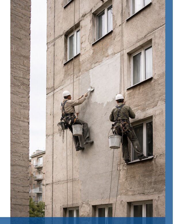 Косметический ремонт фасада в Костроме от 1123 р. | ВЫСОТНИК-Кст