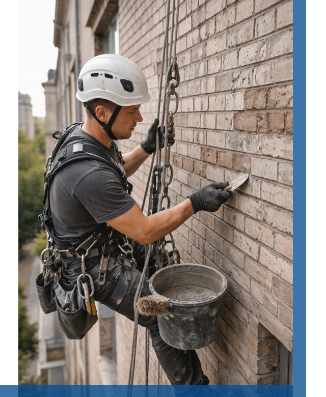 Ремонт кирпичной кладки фасада в Костроме от 1838 р. | ВЫСОТНИК-Кст