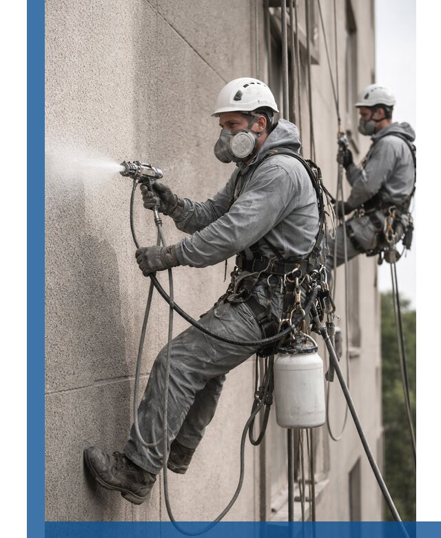 Безвоздушная покраска фасадов зданий в Костроме профессионально