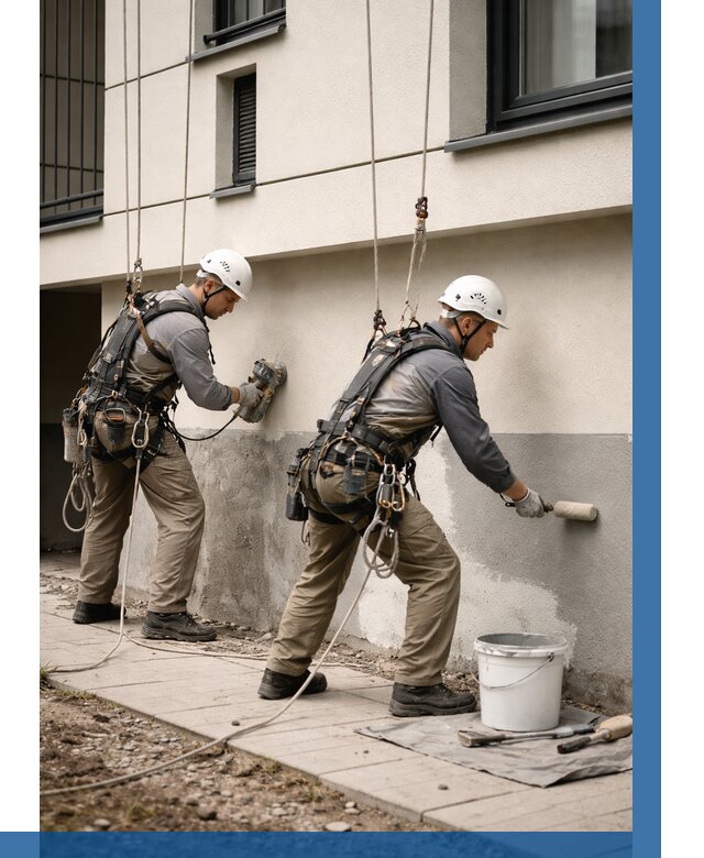 Окраска цоколя здания в Костроме от 459 р. под ключ | ВЫСОТНИК-Кст