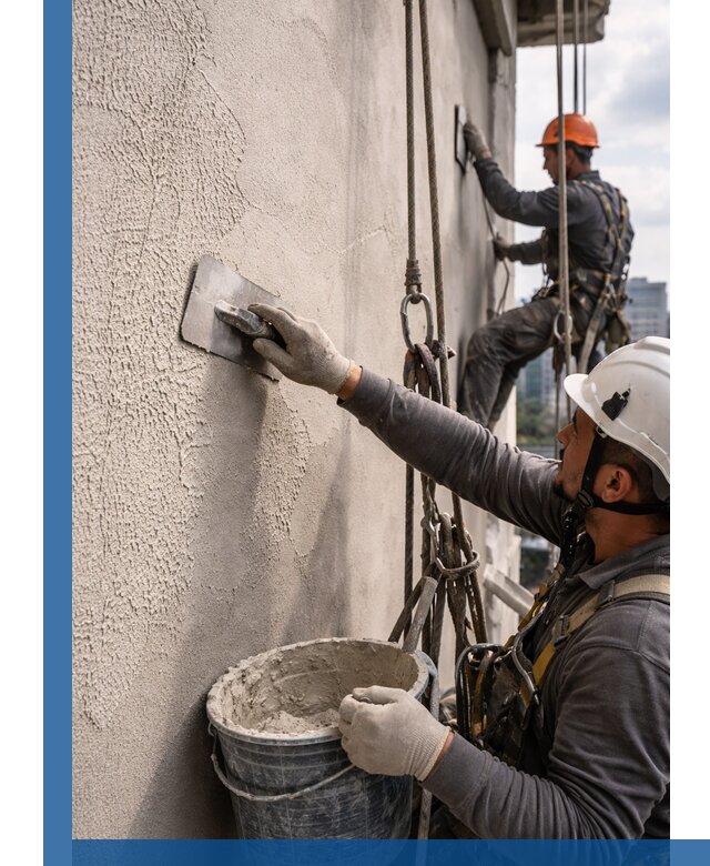 Декоративная штукатурка фасада с утеплением и защитой в Костроме