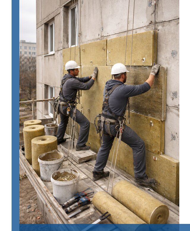 Утепление фасада минватой в Костроме под ключ с гарантией