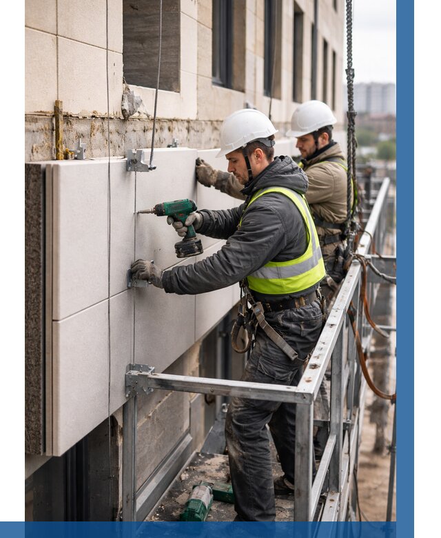 Монтаж фасадных термопанелей в Костроме от 1531 р. | ВЫСОТНИК-Кст