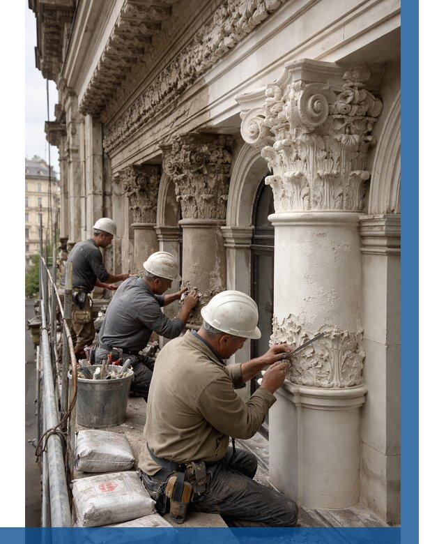 Реставрация фасадной лепнины в Костроме от 2552 р. | ВЫСОТНИК-Кст