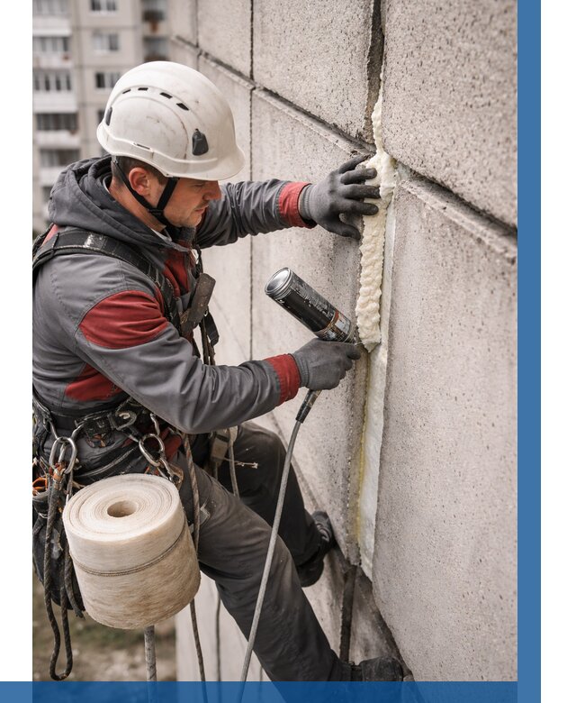 Утепление межпанельных швов в Костроме от 715 р. | ВЫСОТНИК-Кст