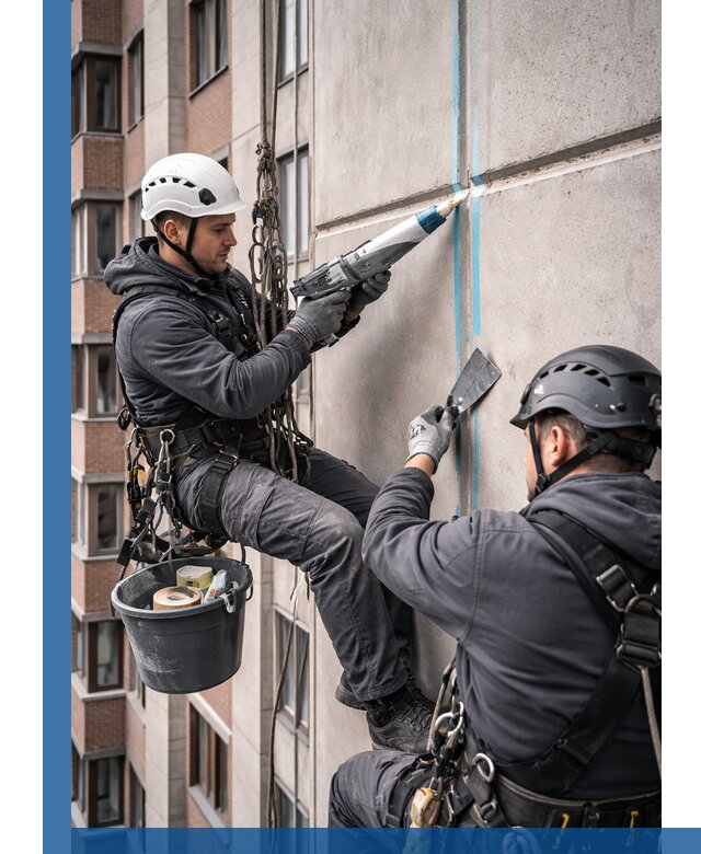 Вторичная герметизация швов фасада и кровли в Костроме