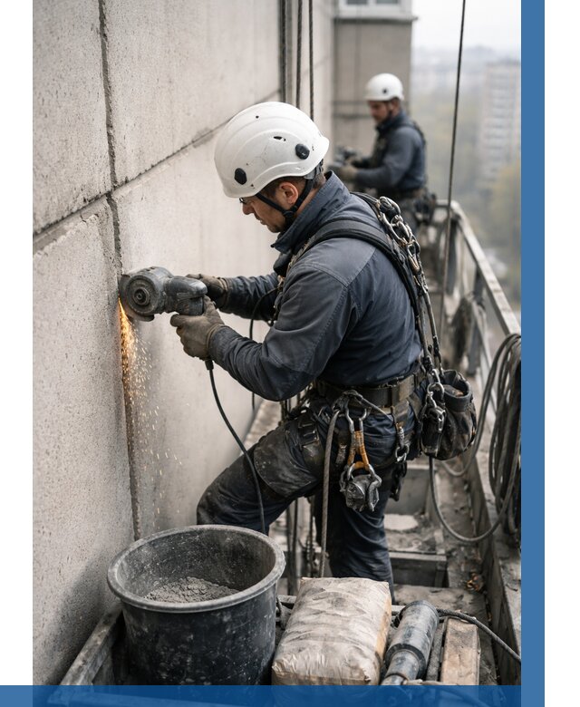 Штробление межпанельных швов в Костроме от 1225 р. | ВЫСОТНИК-Кст