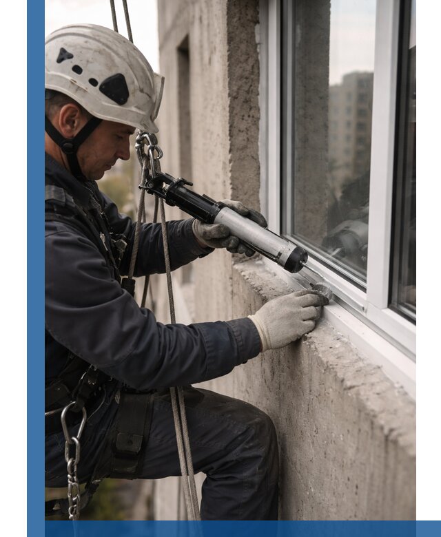 Герметизация оконных швов снаружи в Костроме профессионально