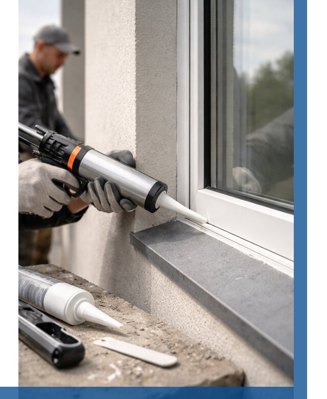 Герметизация монтажных швов окон в Костроме от 664 р. | ВЫСОТНИК-Кст