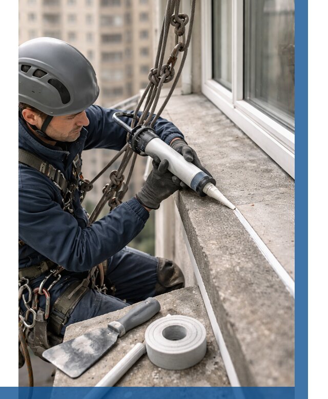 Герметизация балконного козырька в Костроме от 4594 р. | ВЫСОТНИК-Кст