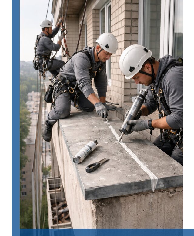 Герметизация балконного козырька в Костроме профессионально