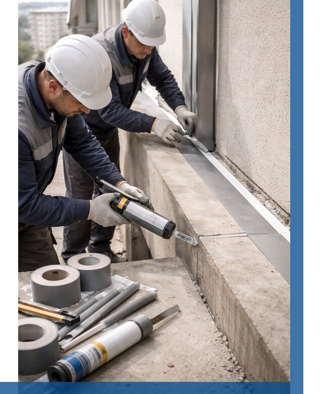 Герметизация примыкания балкона в Костроме от 4594 р. | ВЫСОТНИК-Кст