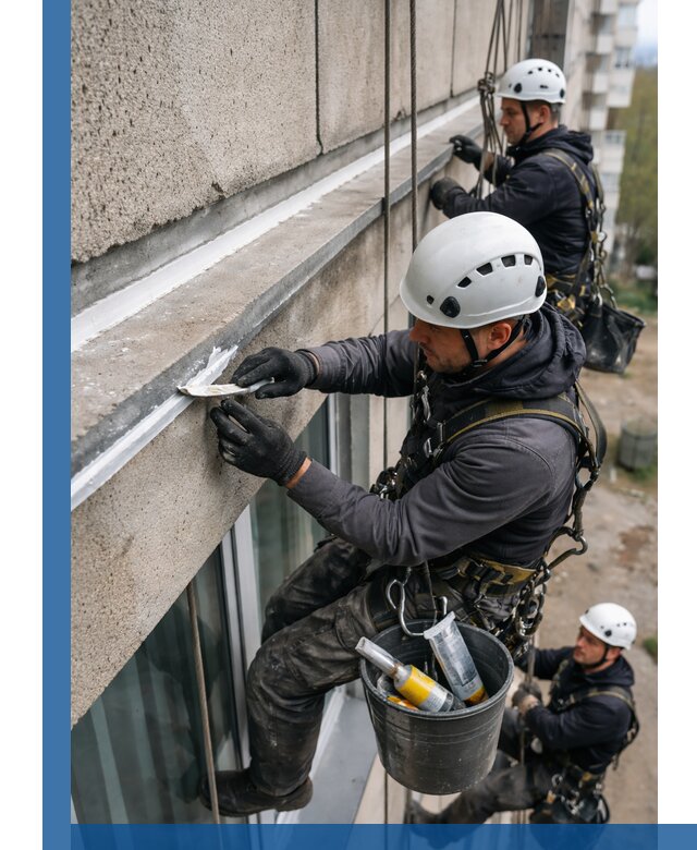 Герметизация примыкания балкона в Костроме под ключ с гарантией