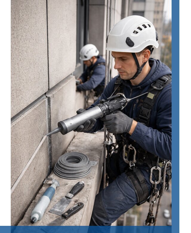 Герметизация деформационных швов фасада в Костроме от 715 | ВЫСОТНИК-Кст