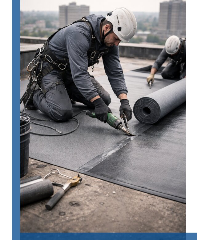 Ремонт мягкой кровли в Костроме с выездом промальпинистов