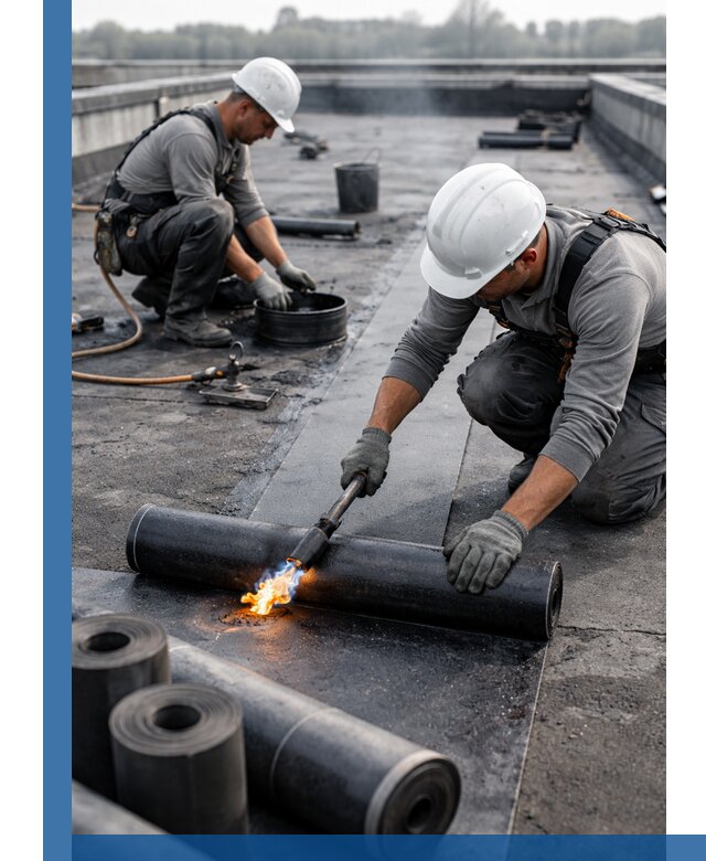 Ремонт рулонной кровли в Костроме герметизация и восстановление