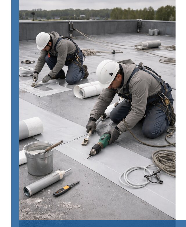 Ремонт мембранной кровли в Костроме качественно и с гарантией