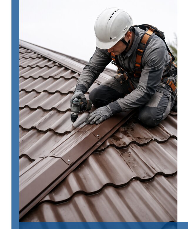 Ремонт металлочерепицы на крыше в Костроме профессионально