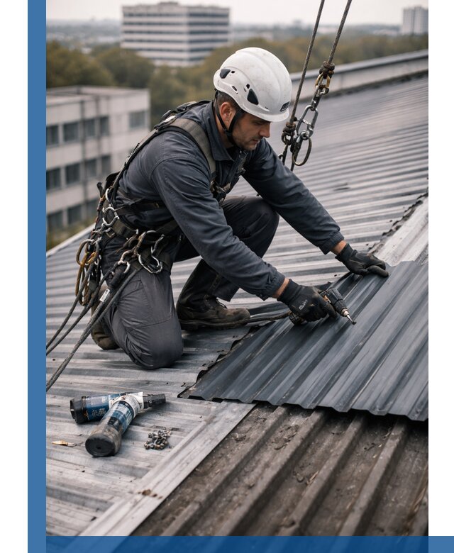 Ремонт профнастила на кровле в Костроме, работы под ключ