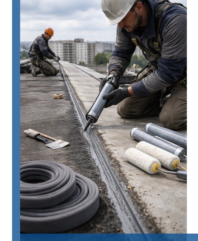 Герметизация швов кровли в Костроме с гарантией герметичности