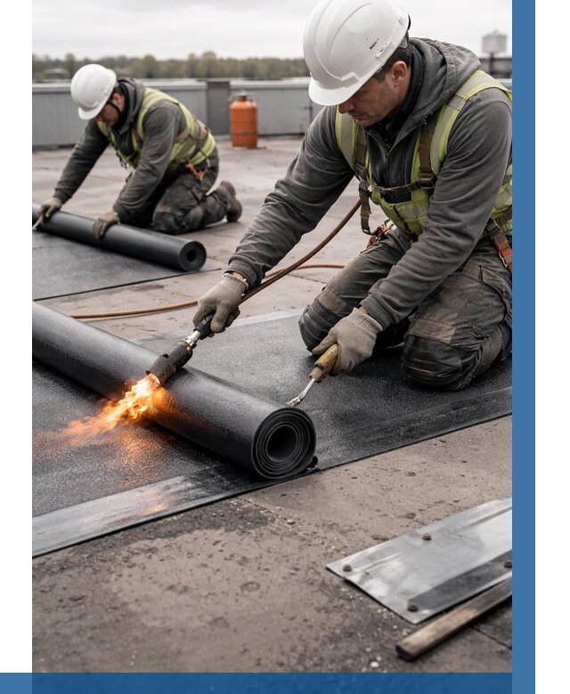 Монтаж наплавляемой кровли в Костроме от 868 р. — ВЫСОТНИК-Кст