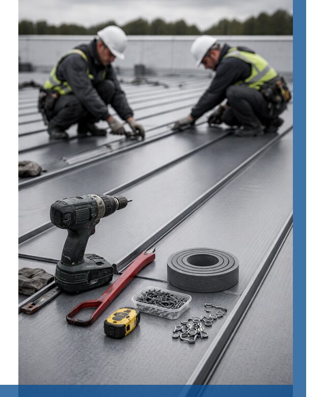 Монтаж фальцевой кровли в Костроме от 1838 р. | ВЫСОТНИК-Кст