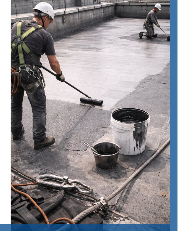 Гидроизоляция кровли жидкой резиной в Костроме от 510 р. | ВЫСОТНИК-Кст