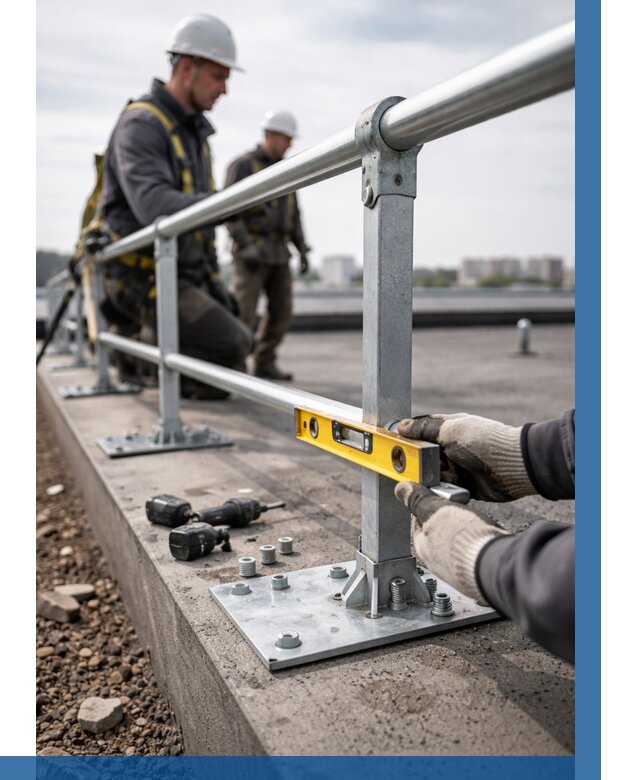 Монтаж кровельного ограждения в Костроме от 1225 р. | ВЫСОТНИК-Кст