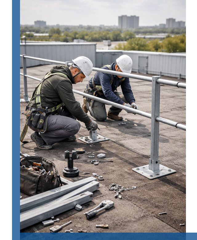 Монтаж кровельного ограждения в Костроме под ключ с гарантией