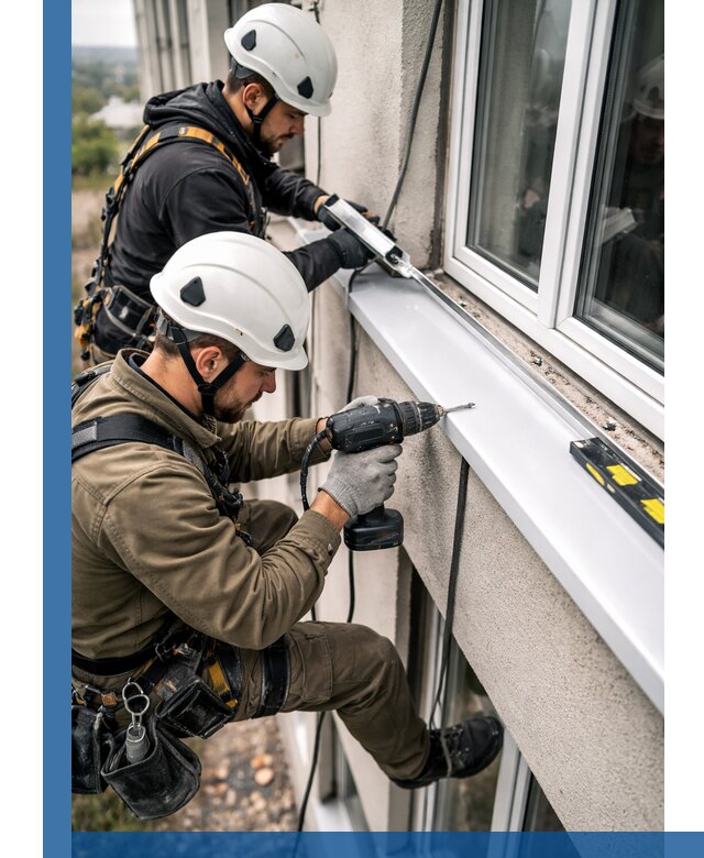 Профессиональный монтаж оконных отливов и отведения воды в Костроме