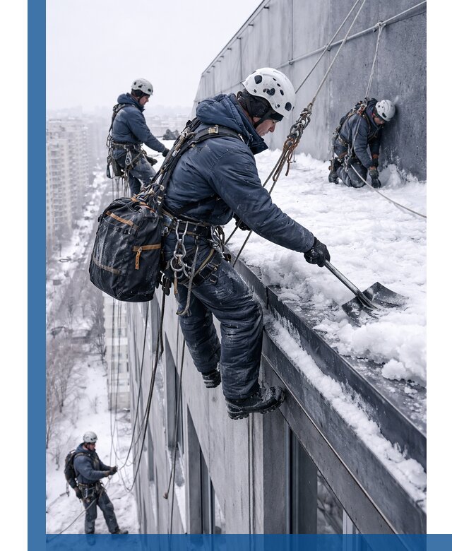 Абонентское обслуживание кровли зимой в Костроме регулярный уход