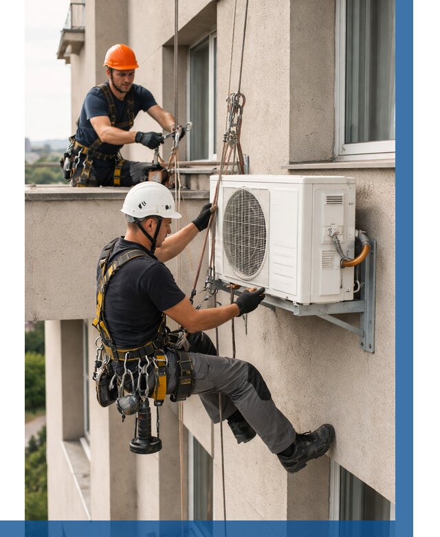 Монтаж внешнего блока кондиционера в Костроме от 6636 р. | ВЫСОТНИК-Кст