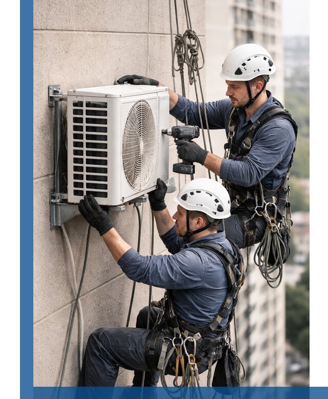 Монтаж внешнего блока кондиционера в Костроме установка и крепление