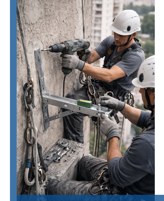 Установка кронштейнов кондиционера и крепежа в Костроме