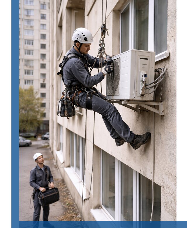 Демонтаж внешнего блока кондиционера в Костроме профессионально