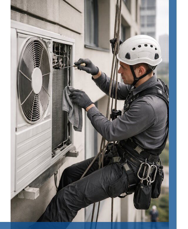 Обслуживание внешнего блока кондиционера в Костроме от 2756 р.ВЫСОТНИК-Кст