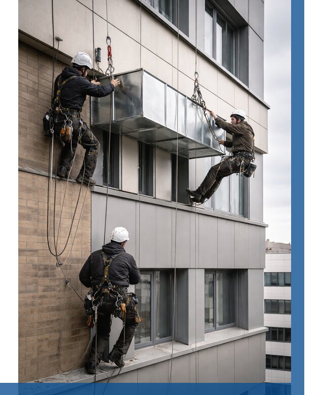 Монтаж воздуховодов на фасаде в Костроме от 1531 р. | ВЫСОТНИК-Кст