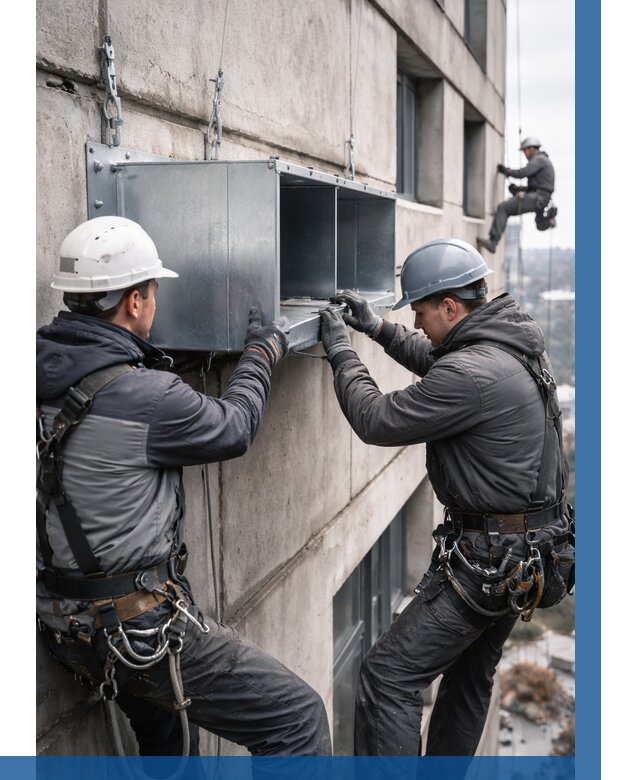 Монтаж вентиляционных коробов в Костроме от 3063 р. | ВЫСОТНИК-Кст