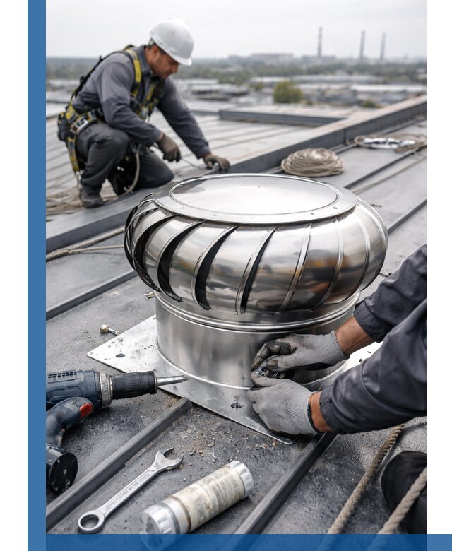 Установка дефлекторов на кровле в Костроме профессионально