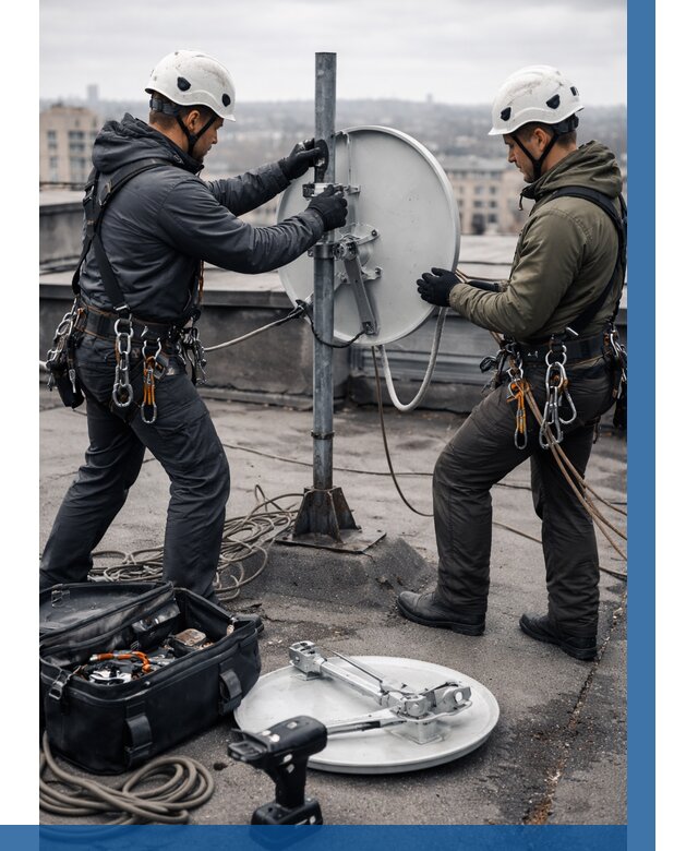 Демонтаж антенн на крыше в Костроме от 4594 р. | ВЫСОТНИК-Кст