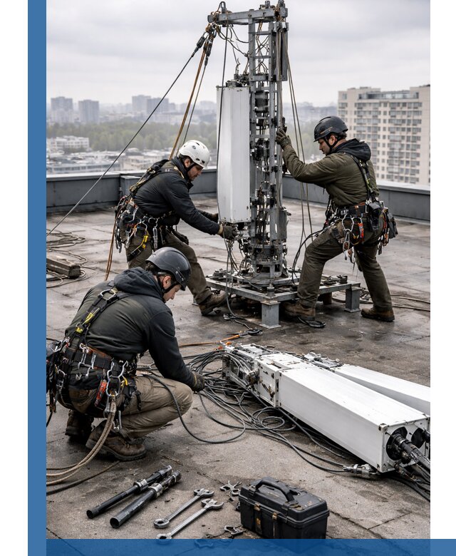 Демонтаж антенн на крыше зданий в Костроме с гарантией