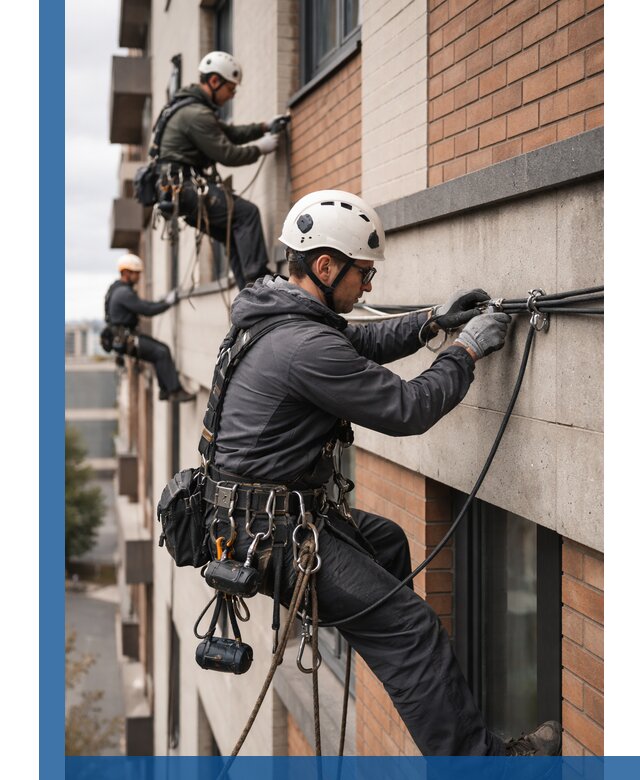 Крепление кабеля на фасаде монтаж и крепеж в Костроме